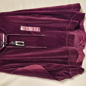 Zac & Rachel Purple Blouse Velvet Elegance